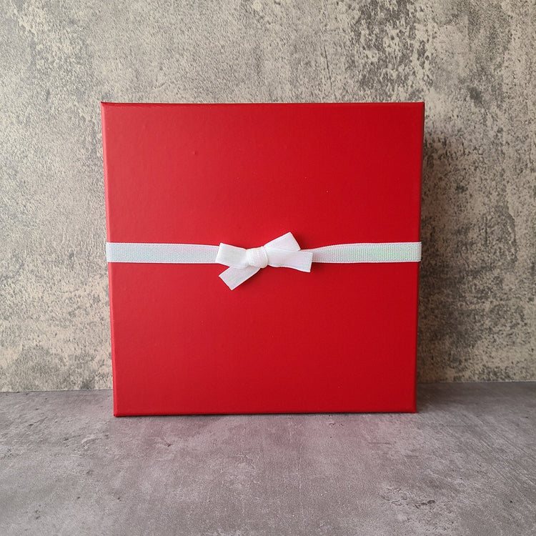Red artisan chocolate gift box
